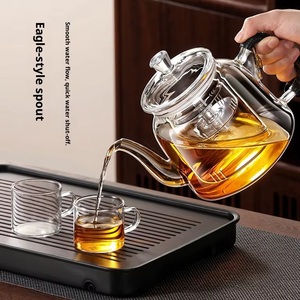 1200ml High Borosilicate Glass Boiling <strong>Teapot</strong> <strong>With</strong> <strong>Infuser</strong> Large Capacity Household Tea Boiling Set Tea Kettles Glass Tea Maker - Product Image 3
