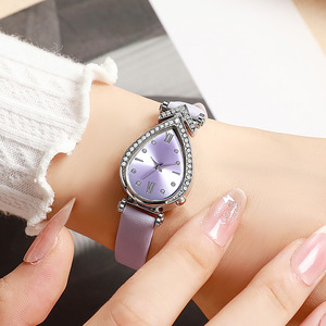 Nuevo reloj de pulsera para mujer, venta al por mayor, correa fina, reloj de cuarzo, reloj de nicho personalizado con diseño de gota de agua - Product Image 2