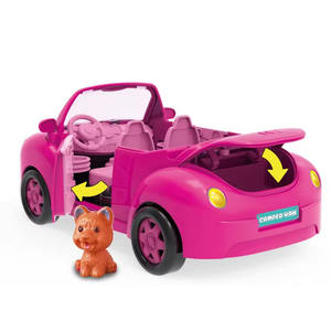 ชุดของเล่นรถสีชมพูพร้อมตุ๊กตา Juguetes ชุดของเล่นสวมบทบาทเป็นของขวัญสำหรับของเล่นเด็กผู้หญิง - Product Image 3