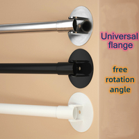 Support d'angle de forme spéciale à poinçonnage gratuit Support de tige de douche incurvé en acier inoxydable sans trou pour cuisine salle à manger vente d'usine