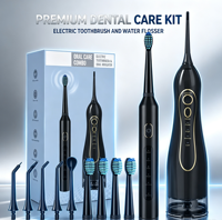 Kit de Soins Dentaires Premium : Brosse à Dents Électrique Sonique & Hydropulseur Portable Multi-Modes avec Têtes de Rechange