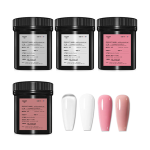Gel de extensión de uñas de esmalte de Gel sólido antiadherente para manos, Gel de construcción <span class=keywords><strong>blanco</strong></span> rosa transparente para <span class=keywords><strong>manicura</strong></span> extender prolongar - Product Image 1