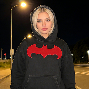 Sweat à capuche surdimensionné <span class=keywords><strong>pour</strong></span> femme, style streetwear personnalisé, 100 % coton épais, anti-plis, anti-boulochage, délavé à l'acide, style rétro, fourniture ODM - Product Image 4