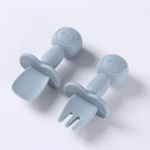 Juego de Cubiertos de Silicona para Bebés, Cucharas y Tenedores Hechos de Gel de Sílice Duradero - Product Image 2