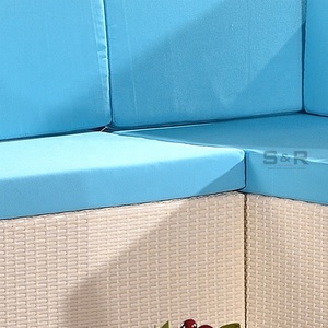 Ensemble <span class=keywords><strong>de</strong></span> <span class=keywords><strong>salon</strong></span> <span class=keywords><strong>de</strong></span> <span class=keywords><strong>jardin</strong></span> moderne pour hôtel, mobilier d'extérieur <span class=keywords><strong>en</strong></span> résine, canapé <span class=keywords><strong>en</strong></span> rotin <span class=keywords><strong>plastique</strong></span> imperméable pour appartement, cour et parc - Product Image 3