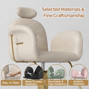 Madam Center Barber Shop Salón de belleza Silla de estilo Bomba hidráulica profesional Rotación de 360 grados Reclinable Altura ajustable - Product Image 3