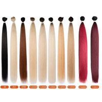 Lots de Cheveux Raides Synthétiques en Fibres Naturelles Résistantes à la Chaleur, Couleurs Vibrantes, Extensions de Tissage pour Salons (Vente en Gros)