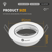 Support de Plafonnier LED Encastré pour Projet de Décoration Domestique, Support de Douille GU10 MR16, Cadre de Fixation pour Spot LED et Downlight