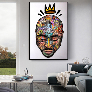 Graffiti Art toile peinture Art mural rappeur abstrait de <span class=keywords><strong>2pac</strong></span> affiches et impressions Street Art image pour salon décoration de la maison - Product Image 4