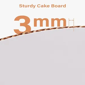 Custom Paper Cardboard Cake Disk/disc Board Gold Silver Foil Cake Base Circles Boards 6 8 10 12 14 Inch Cake Drum And Box