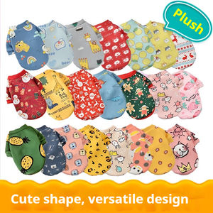 Vêtements en velours imprimés de dessins animés mignons 2025, vêtements chauds pour petits chiens et chats, et accessoires pour animaux de compagnie - Product Image 2