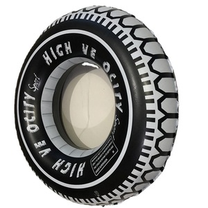 Bouée de natation gonflable noire pour adulte, conception à parois épaisses, pour la natation et les sports aquatiques - Product Image 2