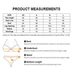 新しいチェーンテディランジェリー3ピースセクシーランジェリー下着レザーランジェリーボディスーツストッキングと袖付き - Product Image 6