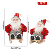 Ensemble de décoration de Noël en peluche Père Noël artisanal sur mesure de 8 pouces - Petit cadeau de Noël pour la décoration de l'arbre