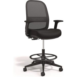 Silla de oficina Alera Kempton con respaldo de malla, silla elevadora para dibujo técnico con brazos ajustables, altura del asiento y soporte de anillo para reposapiés 275 - Product Image 1