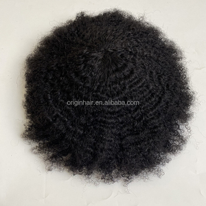 <span class=keywords><strong>Prótesis</strong></span> <span class=keywords><strong>Capilares</strong></span> Masculinas Indias, Reemplazo Capilar 100% Humano Natural, Base de Poliuretano de Piel Fina de 8 mm, Tupé Afro Rizado Ondulado <span class=keywords><strong>para</strong></span> <span class=keywords><strong>Hombres</strong></span> Negros - Product Image 3