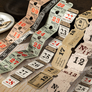 Sequence Label Series Daily Number Sticker Pack <b>Paper</b> Decorative Stickers Home Decoration 6 Designs - Product Image 2