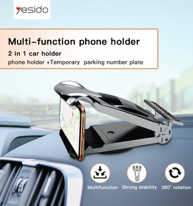 Support mobile en silicone pour voiture, carte de numéro de stationnement <span class=keywords><strong>temporaire</strong></span>, support de téléphone pour 4 à 6 pouces - Product Image 2