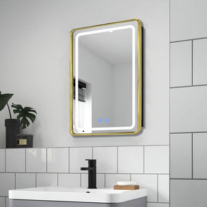 Gabinete de Espejo Inteligente con Marco Metálico Rectangular de Diseño Moderno, Directo de Fábrica, Gabinete <span class=keywords><strong>para</strong></span> Medicamentos con Luz LED <span class=keywords><strong>para</strong></span> Baño - Product Image 2