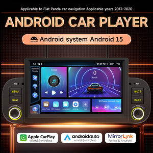 Lecteur DVD de voiture Android 15 Octa-Core de haute qualité avec CarPlay BT 5.0 pour <span class=keywords><strong>Fiat</strong></span> <span class=keywords><strong>Panda</strong></span> 2013-2020 GPS IPS DAB Navi <span class=keywords><strong>Radio</strong></span> de voiture 4G+64GB - Product Image 3