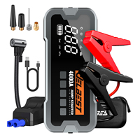 Démarreur de véhicule multifonctionnel 4000A, capacité de 24000mAh, gonfleur 150PSI, -20 ℃ ~+60 ℃   Fonctionnement à températures larges plages