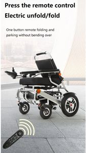 Fauteuil roulant électrique médical télécommandé voiture en fauteuil roulant électrique pliante en alliage d'aluminium pour les personnes âgées pliable léger - Product Image 5