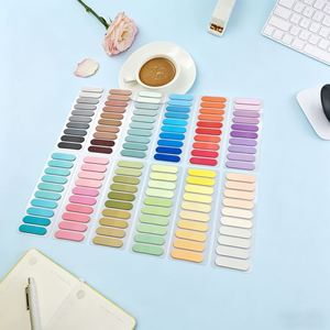 Marcadores de Página Transparentes Autoadhesivos con Esquinas Redondeadas Multicolores, Útiles Escolares para la Organización de Cuadernos de Estudio - Product Image 6
