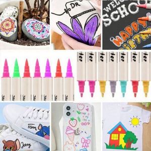 Usa Mairun 12pcs 24 Colors Permanent Non-Erasable Dot Tip Art Acrylic Markers with Dual-side Writing Loose Packaging <b>Paint</b> Set - Product Image 5