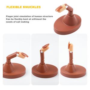 Mano de Práctica Mecánica para Uñas Acrílicas, Puntas de Silicona Desmontables, para Principiantes, con Dedos Móviles - Product Image 4