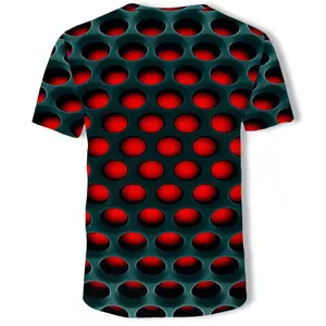 In ấn ngắn tay T-Shirt 3D người đàn ông T-Shirt mùa hè Jersey thời trang tùy chỉnh đầy đủ 3D lỏng giản dị quá khổ thăng hoa in ấn