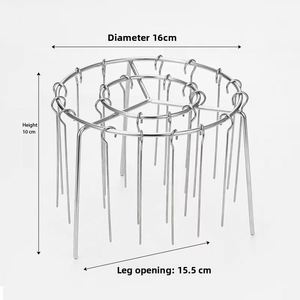 Air Fryer <b>Grill</b> Kebab <b>Rack</b> Thickened Stainless Steel Kitchen Oven Round <b>Grill</b> Portable Barbecue <b>Grill</b> 24 Pins - Product Image 5