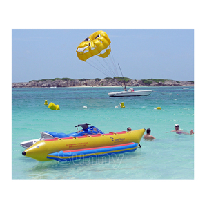 Venta de fábrica Varios juguetes grandes para adultos Agua inflable Banana Boat Paseos para <span class=keywords><strong>alquiler</strong></span> - Product Image 1