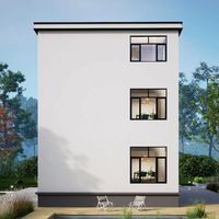 Maison de 50 m2, 2 chambres, 1 salle de bain, 1 cuisine, 1 salon, mini-maison préfabriquée pour 3 ou 4 personnes