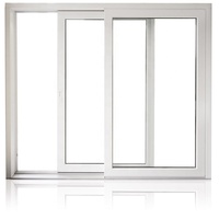 Fenêtre coulissante en verre HOPO série 60 de Guangzhou avec moustiquaire magnétique insonorisée pour la construction de maisons, design horizontal
