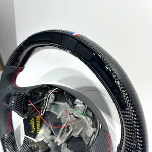 Volant de voiture classique noir avec LED en fibre de carbone véritable pour <span class=keywords><strong>Renault</strong></span> Megane RS Design <span class=keywords><strong>Renault</strong></span> Megane 3 Sport Racing Wheel - Product Image 5