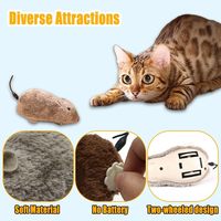 Jouets interactifs : Souris en peluche à remonter, jouet pour chat, jouet pour animaux de compagnie, jouet de course pour chats