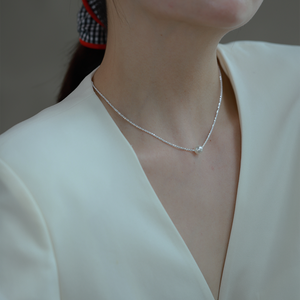 Collar de Plata de Ley S925 para Mujer con Cadena de Coliflor Brillante y Diseño de Perlas de Imitación, Joyería Fina - Product Image 6