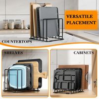 Langlebiger Metall-Backblech-Organizer & Schneidebrett-Ständer im Europäischen Stil Beweglicher Multifunktionaler Küchen-Aufbewahrungsständer zur Bodenmontage