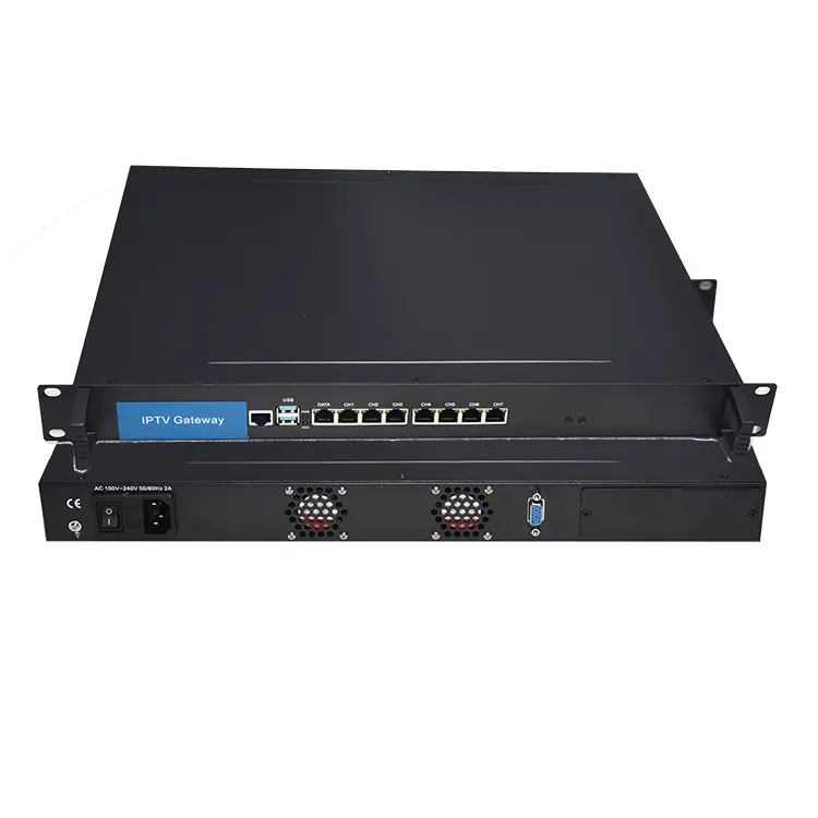 Цифровой головной шлюз IPTV FTTH Catvscope, 8 портов, IP-вход, 8 портов, поддержка 80 HD SD