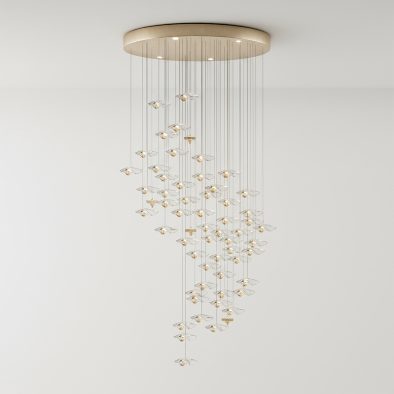 CLEAR & GOLD       D  75cm x H 150cm