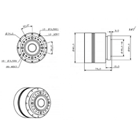 Servomoteur Harmonic Drive industriel avec encodeur absolu H8010R80 36VDC 100W 51Nm 0-18rpm CANopen pour équipement d'automatisation
