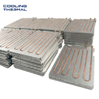 Plaque de refroidissement liquide tubulaire personnalisée en cuivre pour alimentation d'amplificateur, refroidissement d'électronique haute puissance
