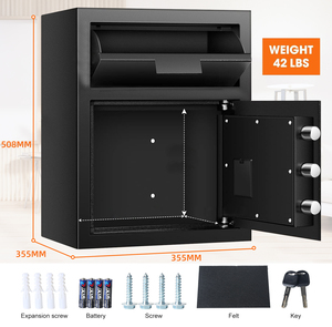 AL-2014F nhà văn phòng Thả An toàn hộp khóa Khóa thả khe cắm điện tử kỹ thuật số Khóa vân tay tuya ứng dụng truy cập Carbon thép két - Product Image 4