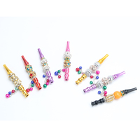 Embouts de chicha de luxe arabes en acier inoxydable avec diamants dorés, accessoires pour chicha, embout buccal pour chicha