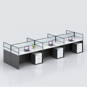 Estación de Trabajo Insonorizada para Oficina, Cubículo Modular Moderno, Escritorio para 3, 4 o 5 Personas - Product Image 6