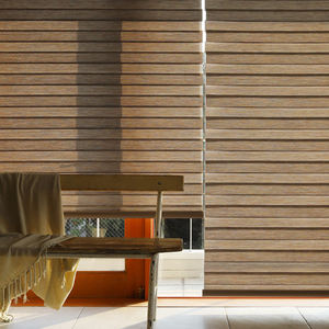 Persianas coreanas tipo cebra con aspecto de madera CHANGANE, modernas, hechas a mano, con tela opaca, a medida, para interiores, con aislamiento térmico y de energía. - Product Image 4