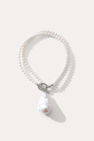 Bracelet à fermoir en cuivre plaqué or avec perles baroques à double rangée - Cadeau classique pour mariage et fête