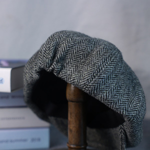 Casquette Gavroche en Laine Tweed à Chevrons pour Hommes et Femmes, Chapeau de <span class=keywords><strong>Peintre</strong></span> Vintage, Style Britannique Hiver, Casquette de <span class=keywords><strong>Boulanger</strong></span> - Product Image 4