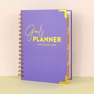 Custom Print Logo 2025 <b>A5</b> Spiral Binding Hardcover Paper Cover Goal Life Diary Journal Planner Agenda <b>Notebook</b> 369 Pages for - Product Image 2
