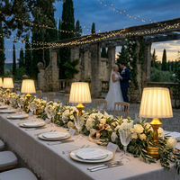 Lampada da Tavolo LED Vintage Minimalista con Controllo Touch, Elegante Luce da Comodino per Matrimoni, Hotel ed Eventi